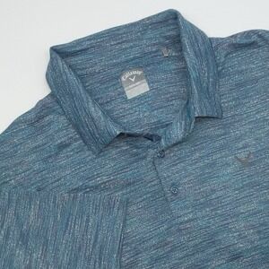 Callaway Moisture Wicking Performance Golf Polo Men's 2X Opti-Dry Blue EUC